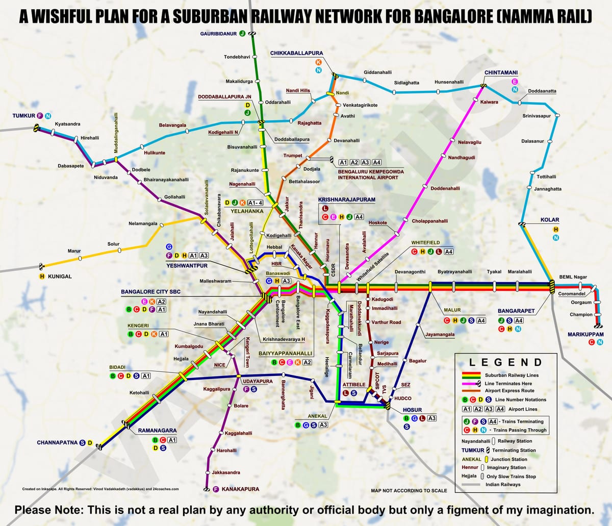 karta över Bangalore järnvägsstation