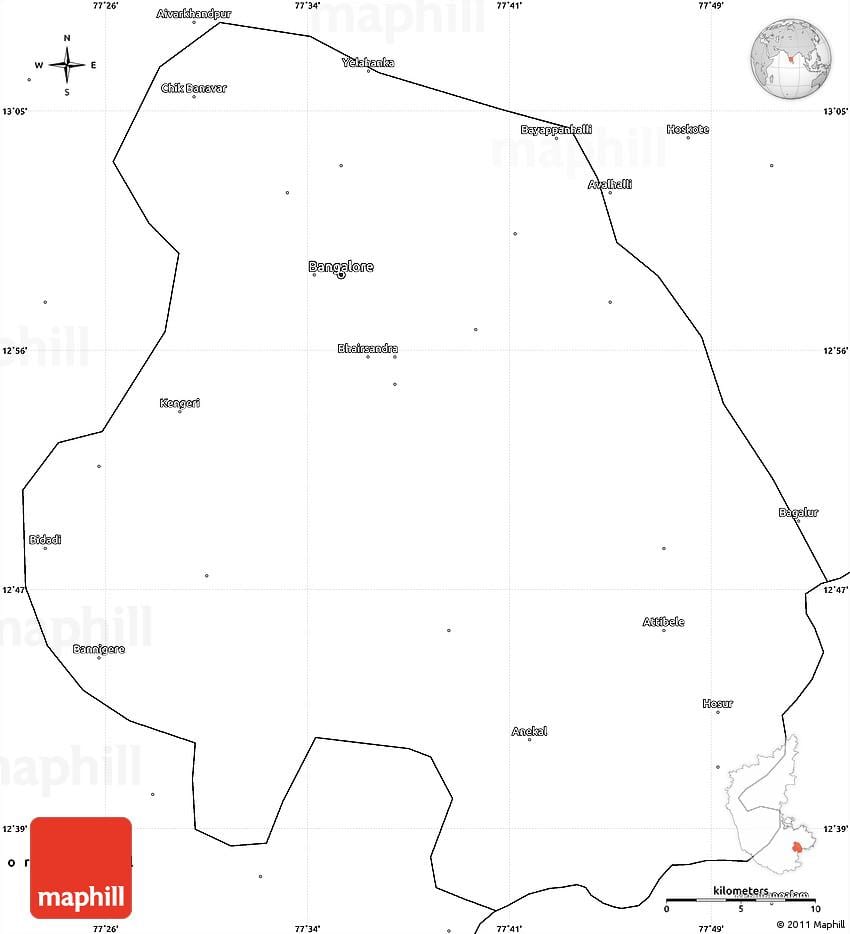 Bangalore övergripande karta
