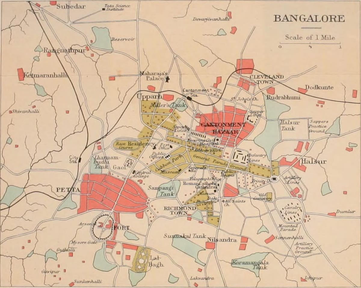 Bangalore gamla karta