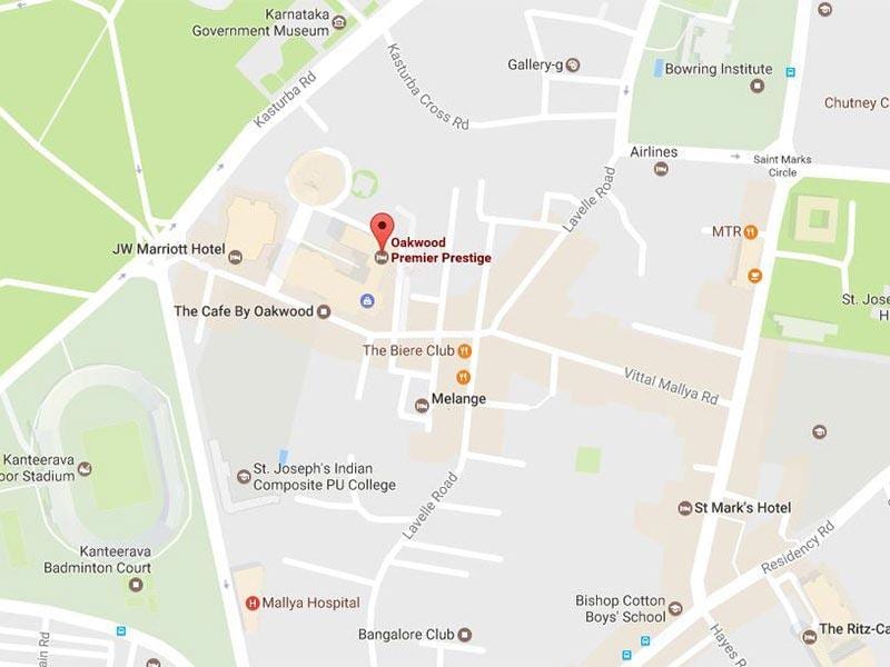 karta över ub staden Bangalore
