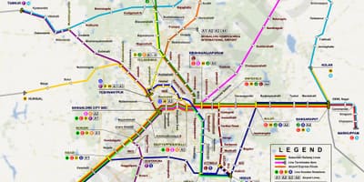 Karta över Bangalore järnvägsstation